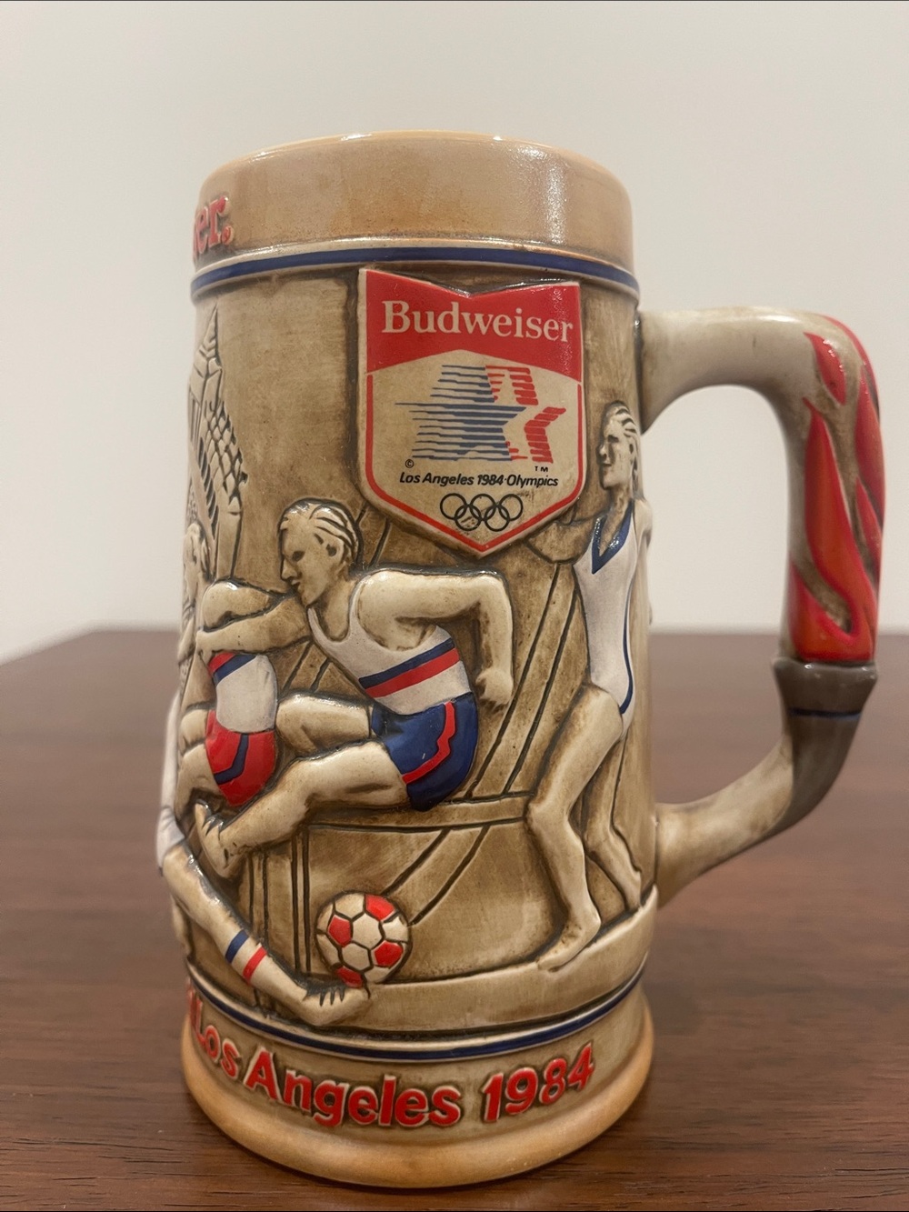 Vintage 1984 Budweiser Olympic Beer Mug - Picture 5 of 6